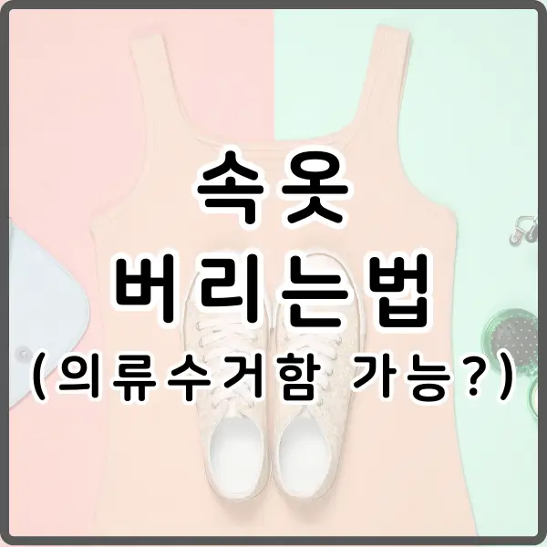 속옷 버리는법