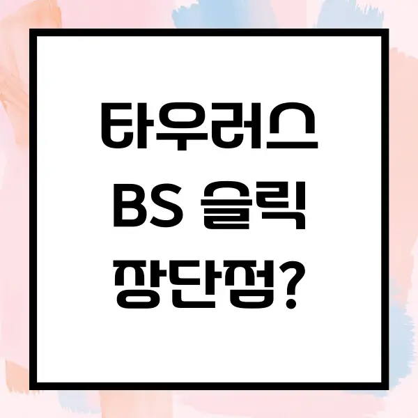 타우러스 BS 슬릭 스펙 및 장점 단점 분석