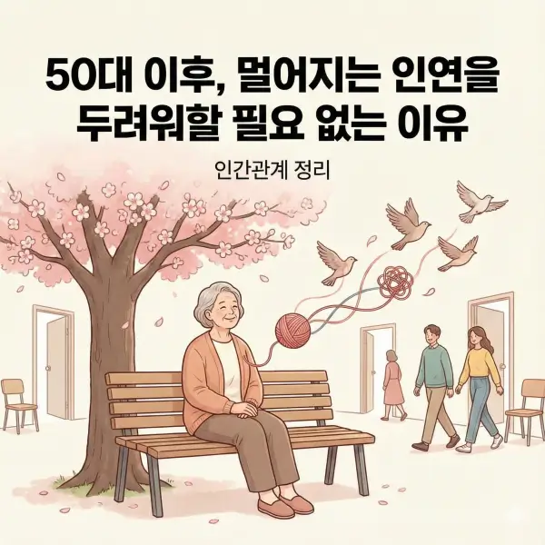50대 이후, 멀어지는 인연을 두려워할 필요 없는 이유 (인간관계 정리)