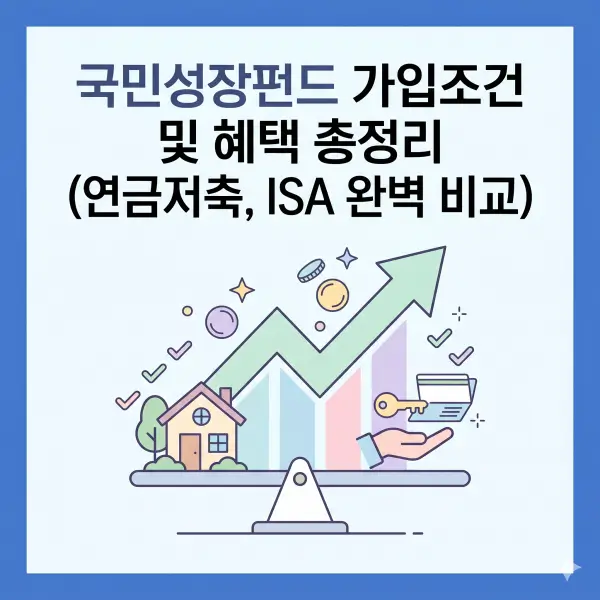 국민성장펀드 가입조건 및 혜택 총정리 (연금저축, ISA 완벽 비교)